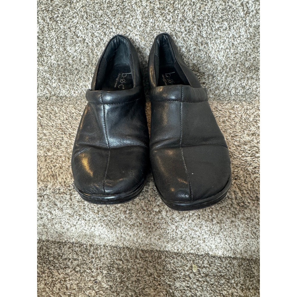 B.O.C Peggy Slip On‎ Black Leather Clogs Size 11